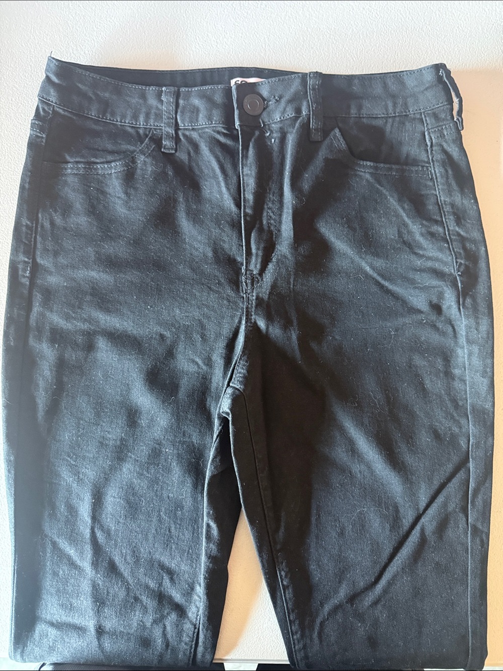 Black High-Waist Stretch Pants